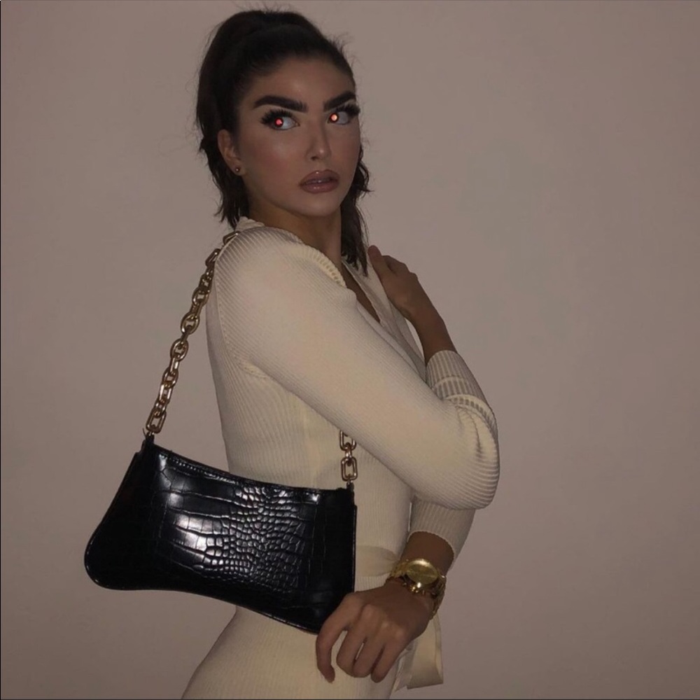 Zara chain Strap leather shoulder bag